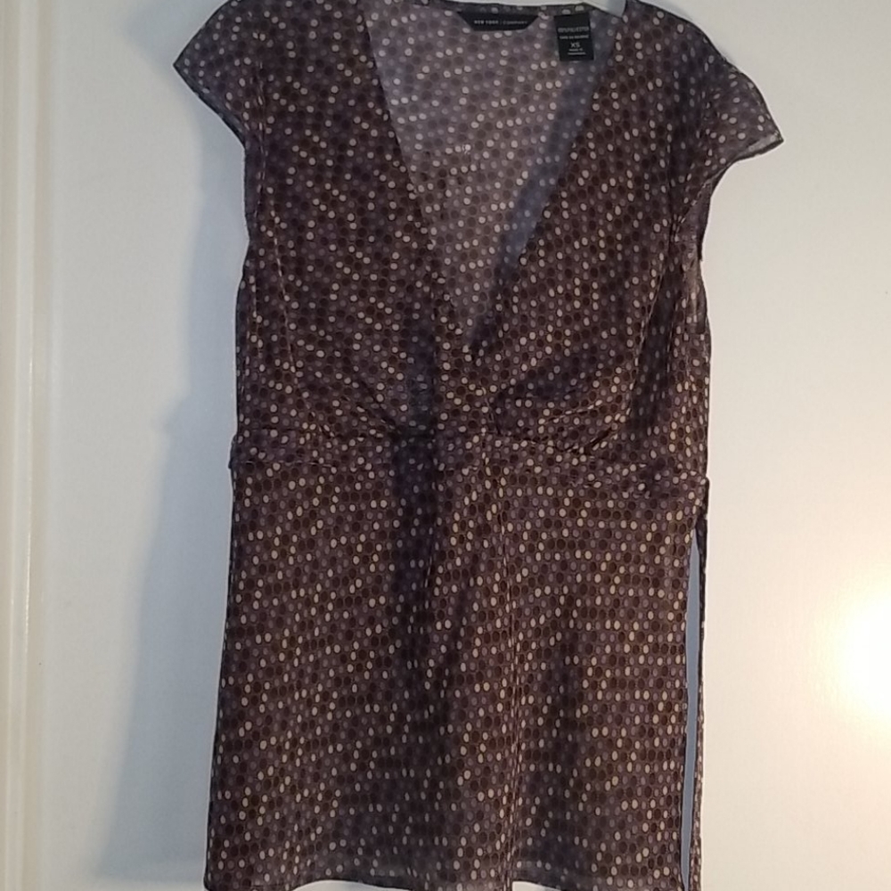 New York & Co sheer flowy top.